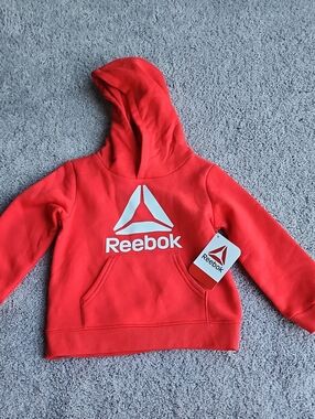 Reebok Kids Red Logo Pullover Hoodie